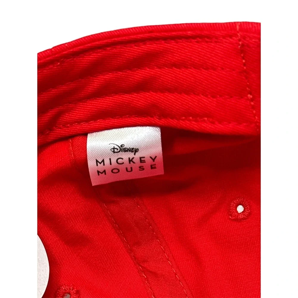 DISNEY Mickey Mouse New Tags Baseball Adjustable‎ Red Cap One Size 100%Cotton